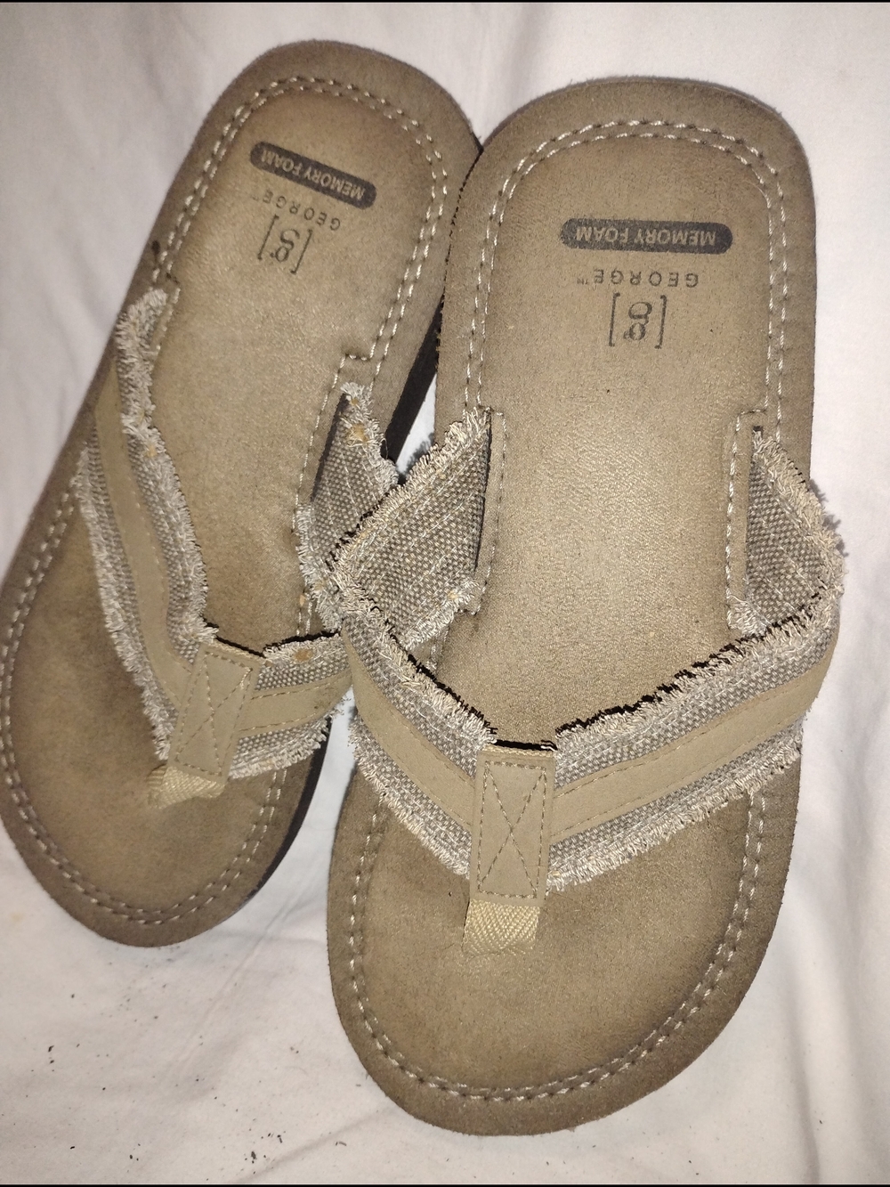 George Memory Foam Flip Flops